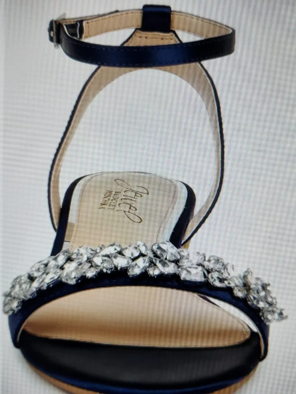 Jewel Badgley Mischka Navy Satin 